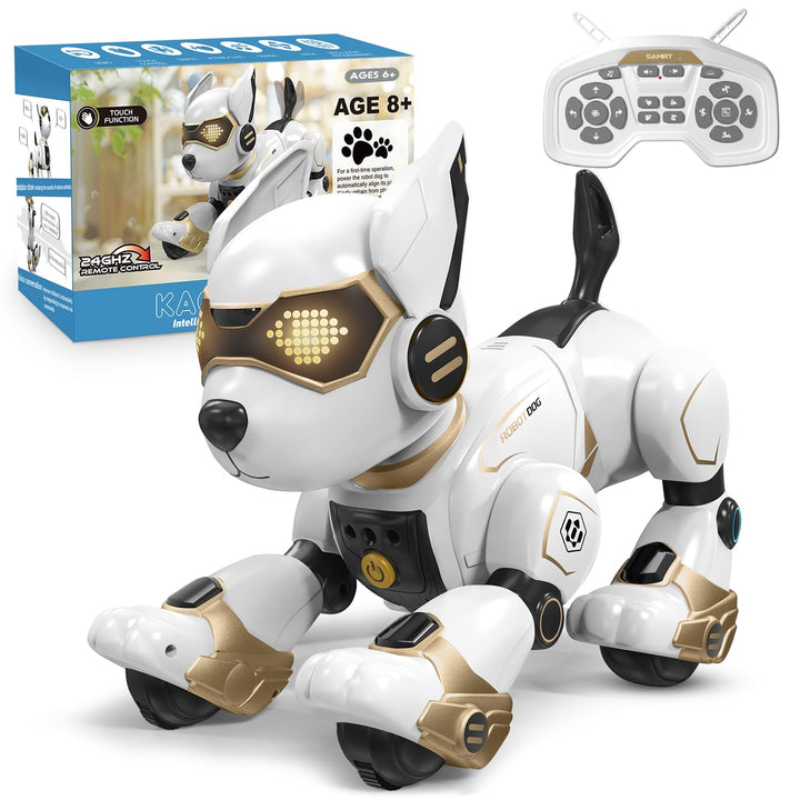 PRANITE Roboter Hund, Programmierbarer Roboterhund Kinder Ferngesteuerter Spielzeug, Wiederaufladbar