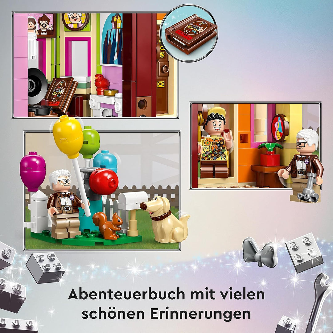 LEGO | Disney and Pixar Carls Haus aus „Oben“, baubares Spielzeug mit Luftballons, Carl, Russell und