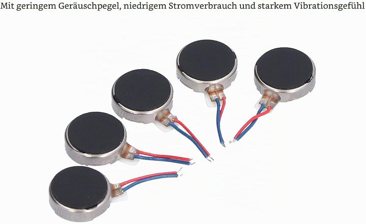 50Pcs Mini Vibrationsmotoren DC 3V 10x2,7mm Flacher Münze Typ Micro Vibrationsmotor für Smart Handy