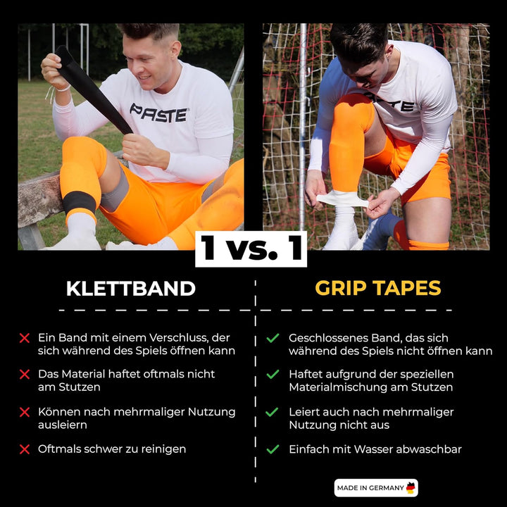 PASTE ® Schienbeinschonerhalter aus Silikon - DAS ORIGINAL - Fussball für Herren, Damen &amp; Kinder Sch