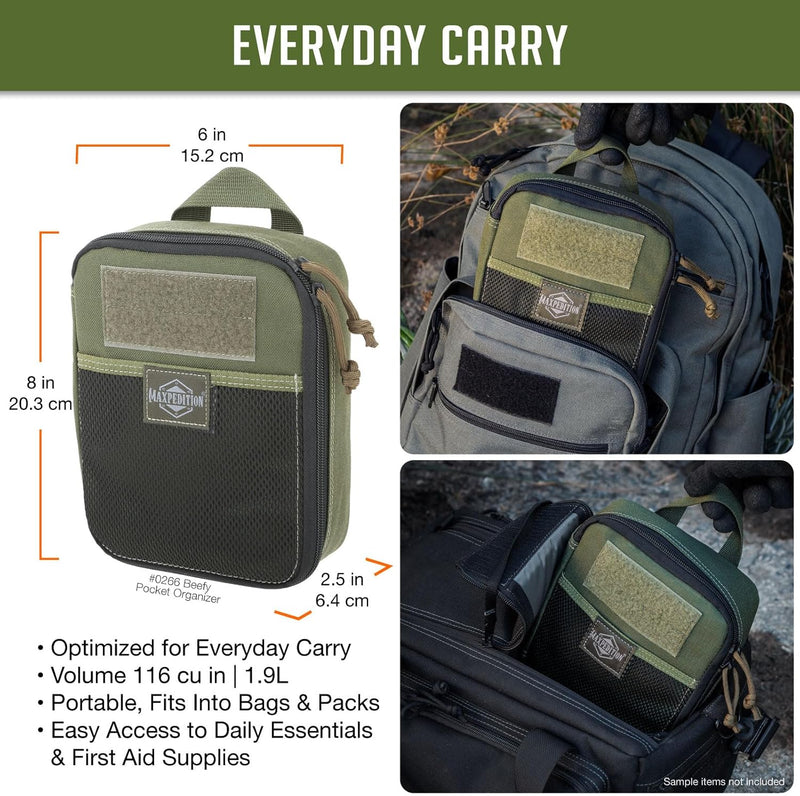 Maxpedition Beefy Pocket Organizer Tasche Einheitsgrösse Grün, Einheitsgrösse Grün