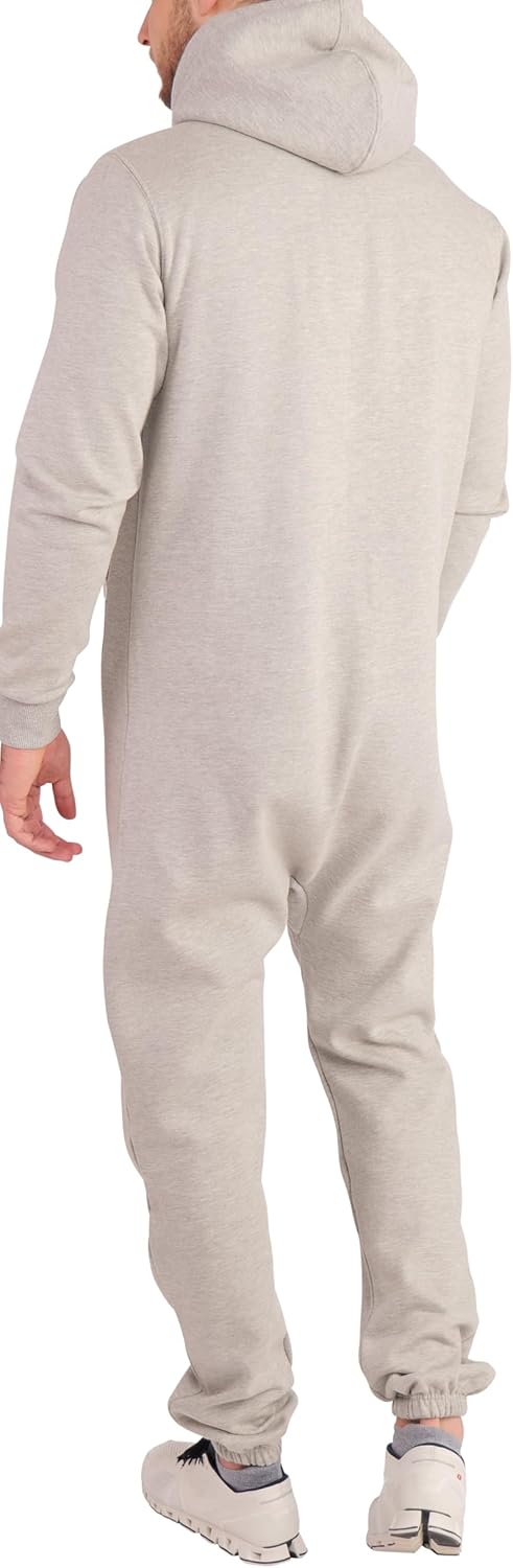 Herren Jumpsuit – Weicher & Bequemer Hausanzug, XXL hellgrau