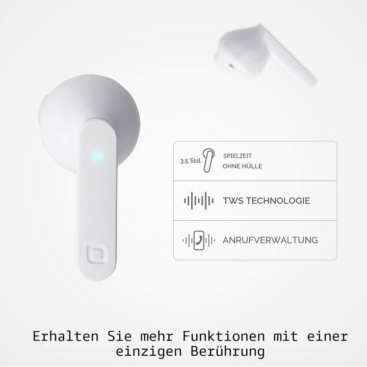 SBS TWS Air Free Wireless Kopfhörer mit Multifunktions-Touch-Steuerung, Ladestation, ideal für Musik