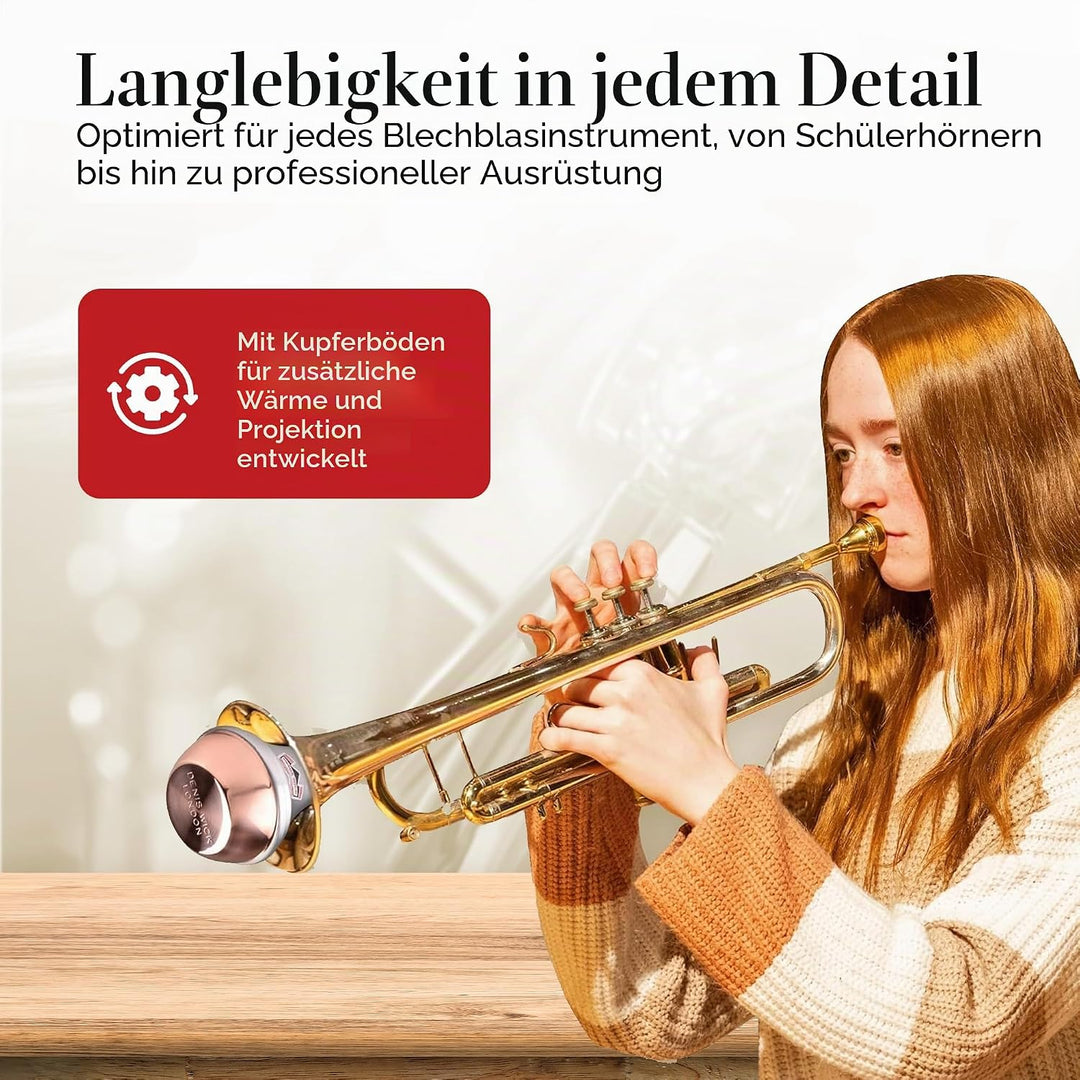 Denis Wick Trompetendämpfer, Straight Gerade/Kupfer silber, DW5504C Gerade / Kupfer, Gerade / Kupfer