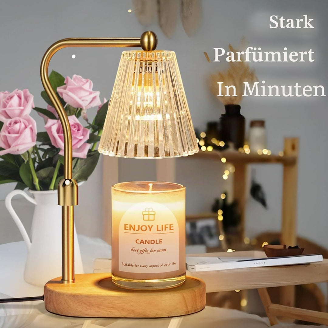Kerzenwärmer Lampe, Candle Warmer mit Timer und Dimmer, Elektrischer Candle Warmer Lamp, Vintage Ker