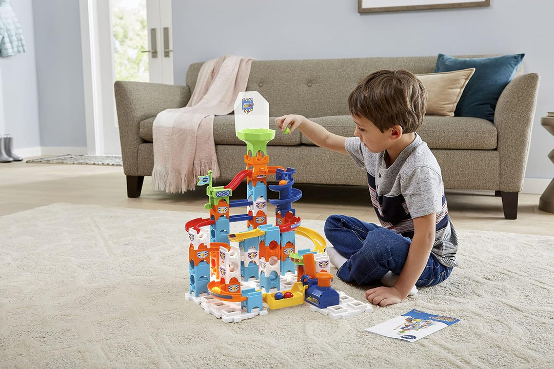 VTech Marble Rush - Adventure Set S100 – Interaktive Murmelbahn mit spannenden Bahnelementen, versch