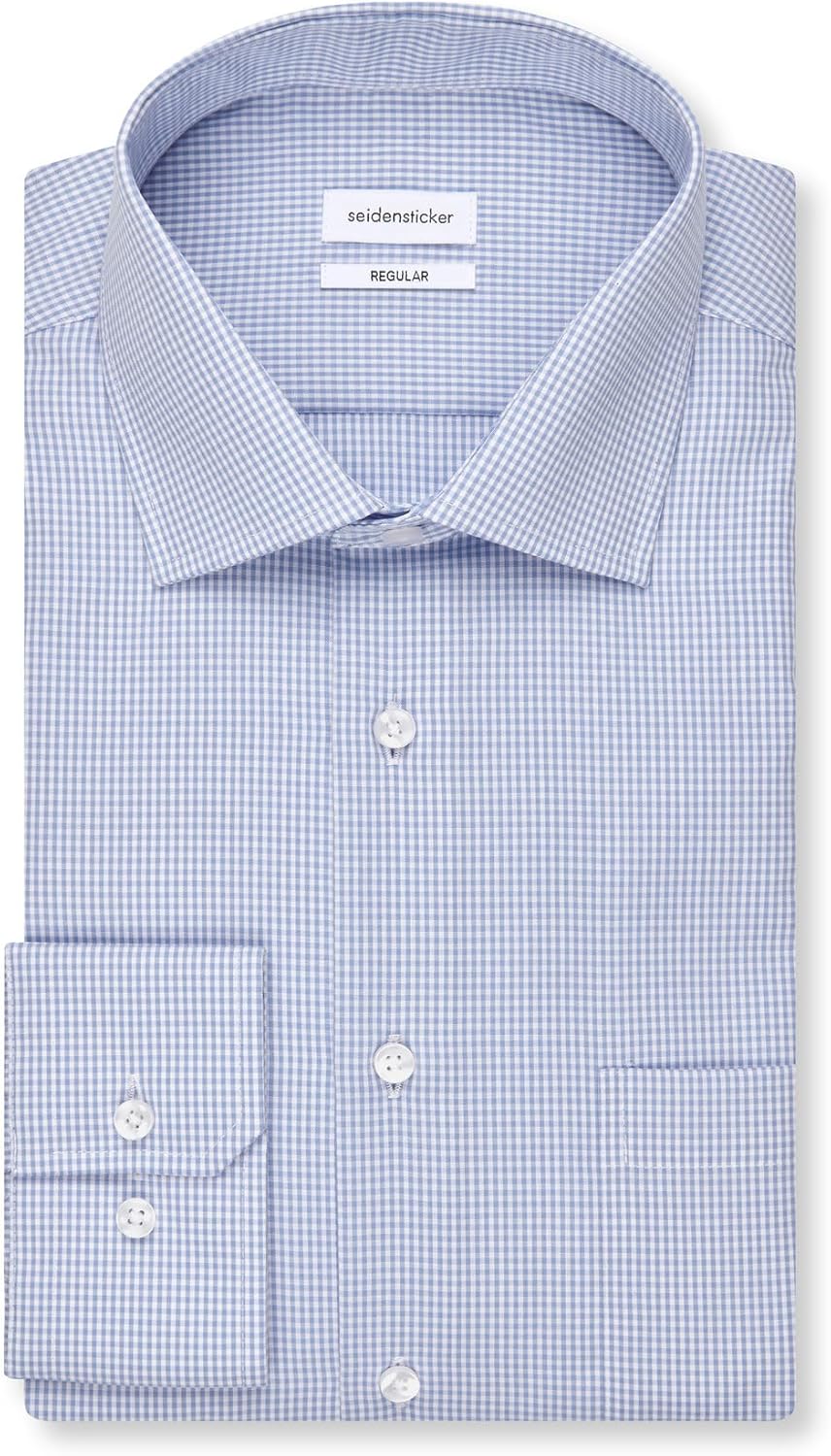 Seidensticker Herren Men Regular Longsleeve Cotton Business Shirt 39 Hellblau(193660), 39 Hellblau(1