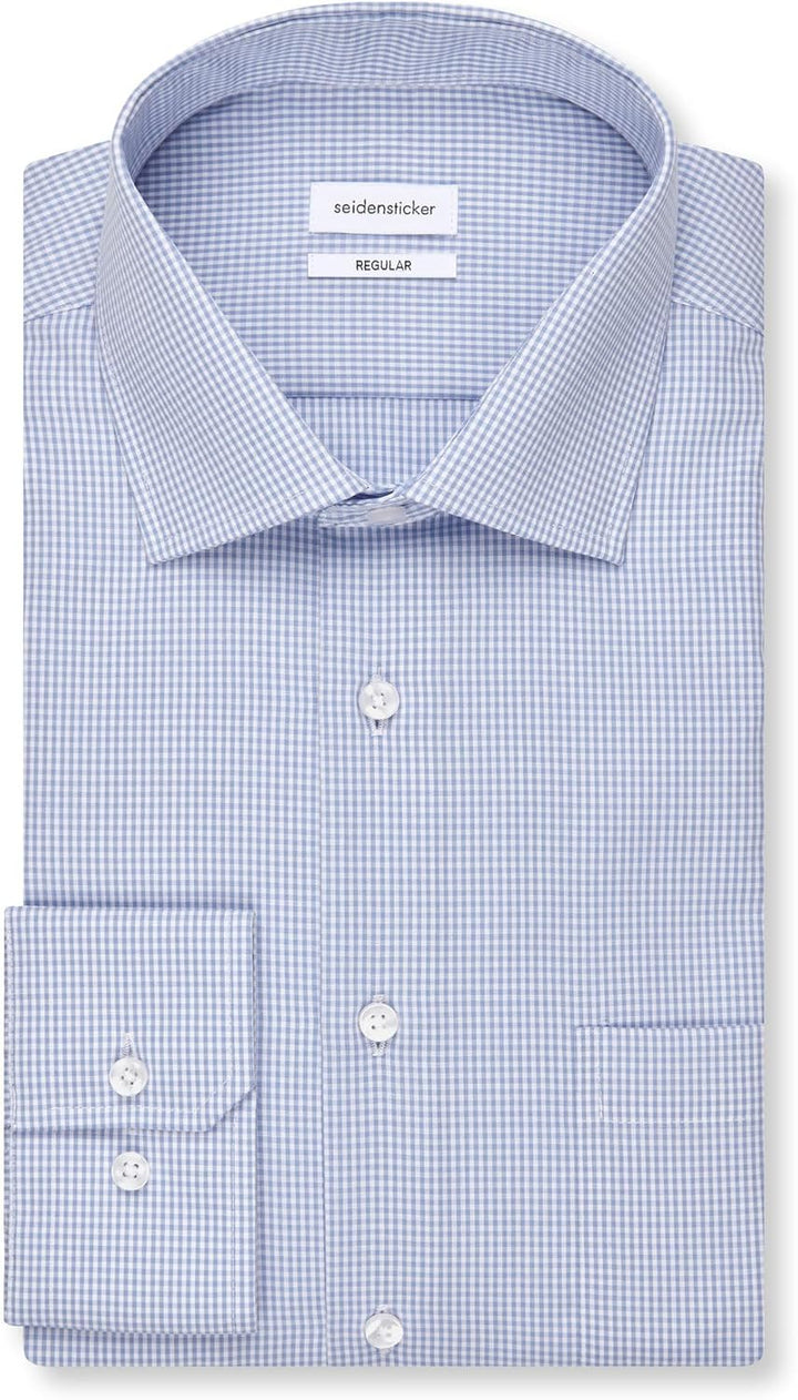 Seidensticker Herren Men Regular Longsleeve Cotton Business Shirt 39 Hellblau(193660), 39 Hellblau(1