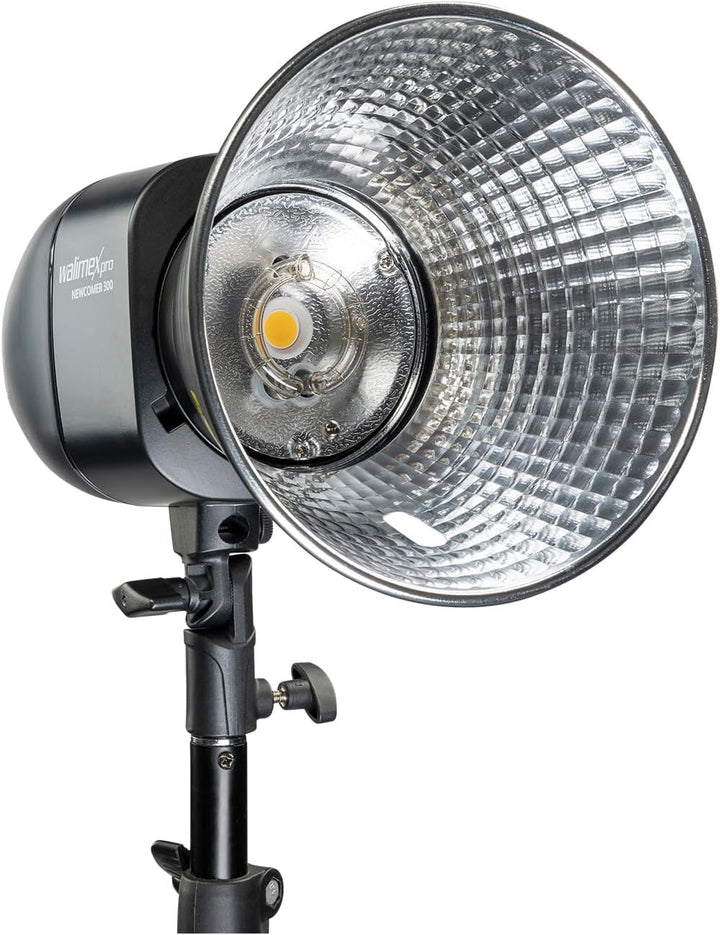 Walimex pro Newcomer 300 II Set Single - 300 Ws Blitzleistung, auslösen per Funk 2,4GHz, LED-Einstel