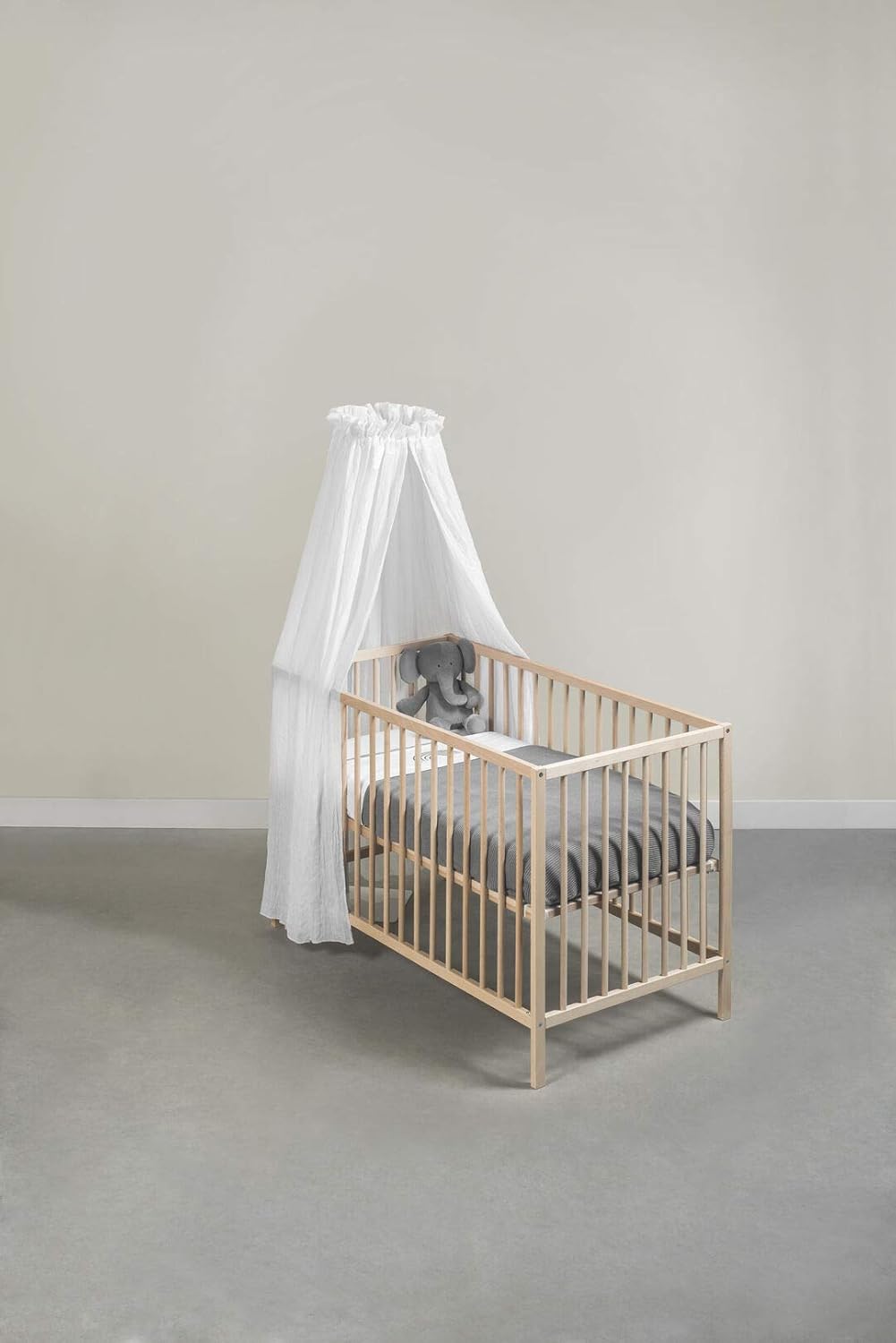 Jollein - Betthimmel Vintage White 155cm - Rosa Baldachin für Babys & Kinder - Himmel für Babybetten