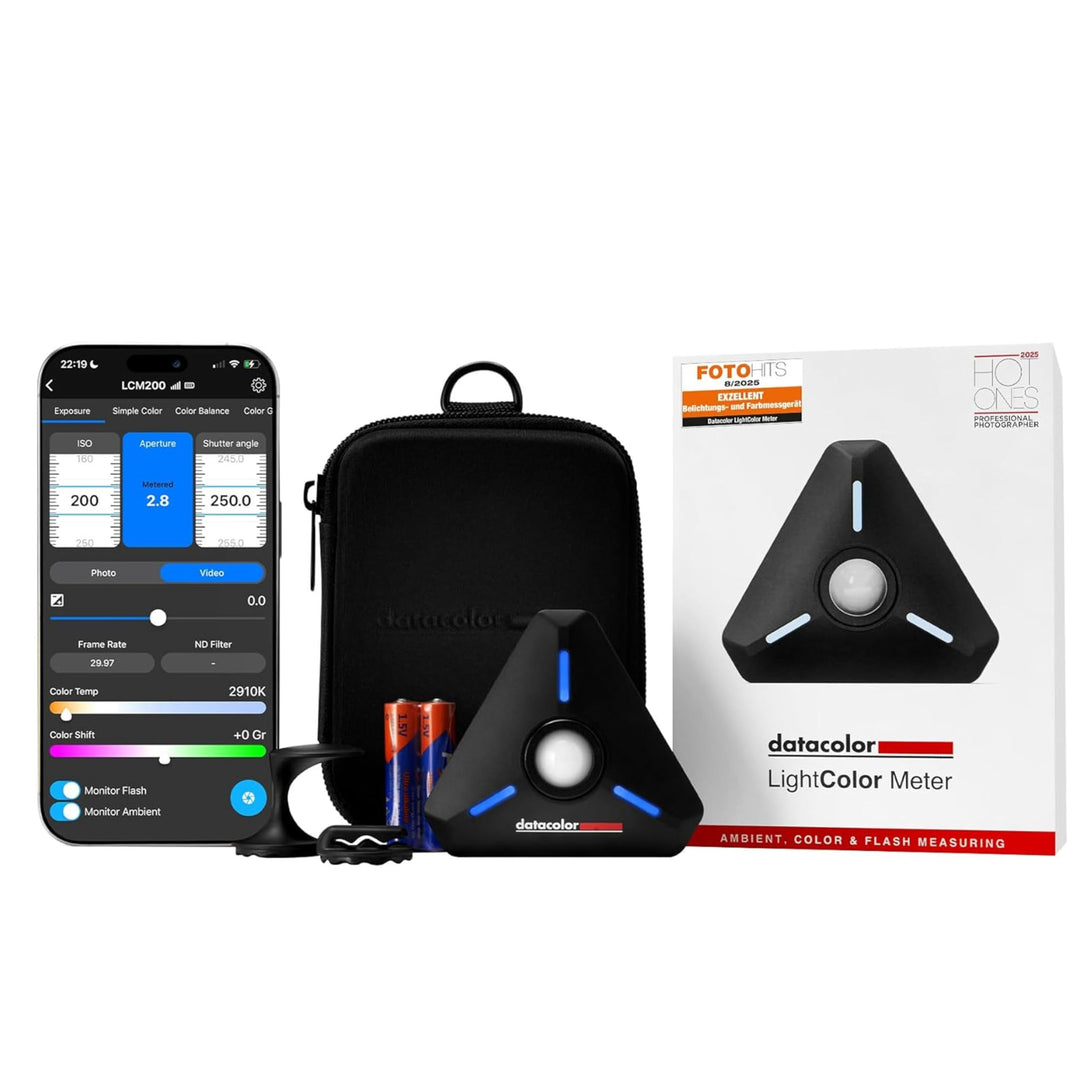 Datacolor LightColor Meter – Bluetooth-fähiges Licht- & Farbtemperaturmessgerät für Fotografie, Vide