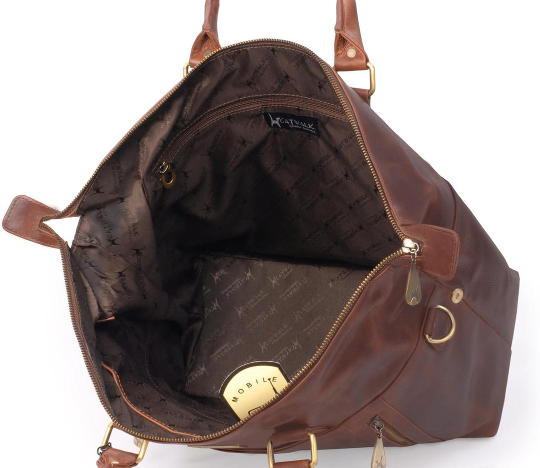 CATWALK COLLECTION HANDBAGS - Vintage Leder - Reisetasche/Freizeittasche/Sporttaschevon/Wochenendtac