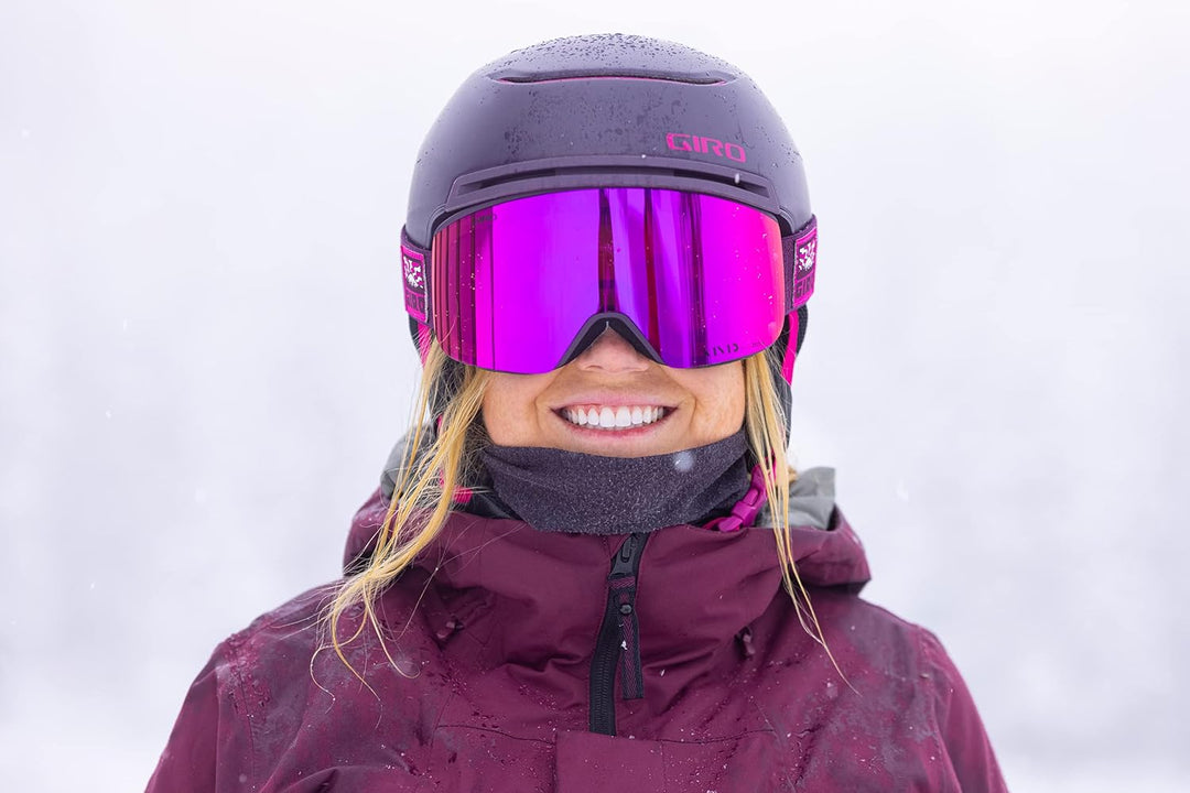 Giro Blok Asian Fit Erwachsene Schneebrille mit lebendigen Gläsern Mineral Botanical/Vivid Pink/Vivi
