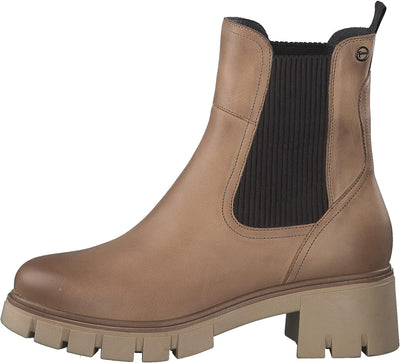 Tamaris Damen Chelsea Boots, Frauen Stiefeletten,TOUCHit-Fussbett 36 EU Braun Nut, 36 EU Braun Nut