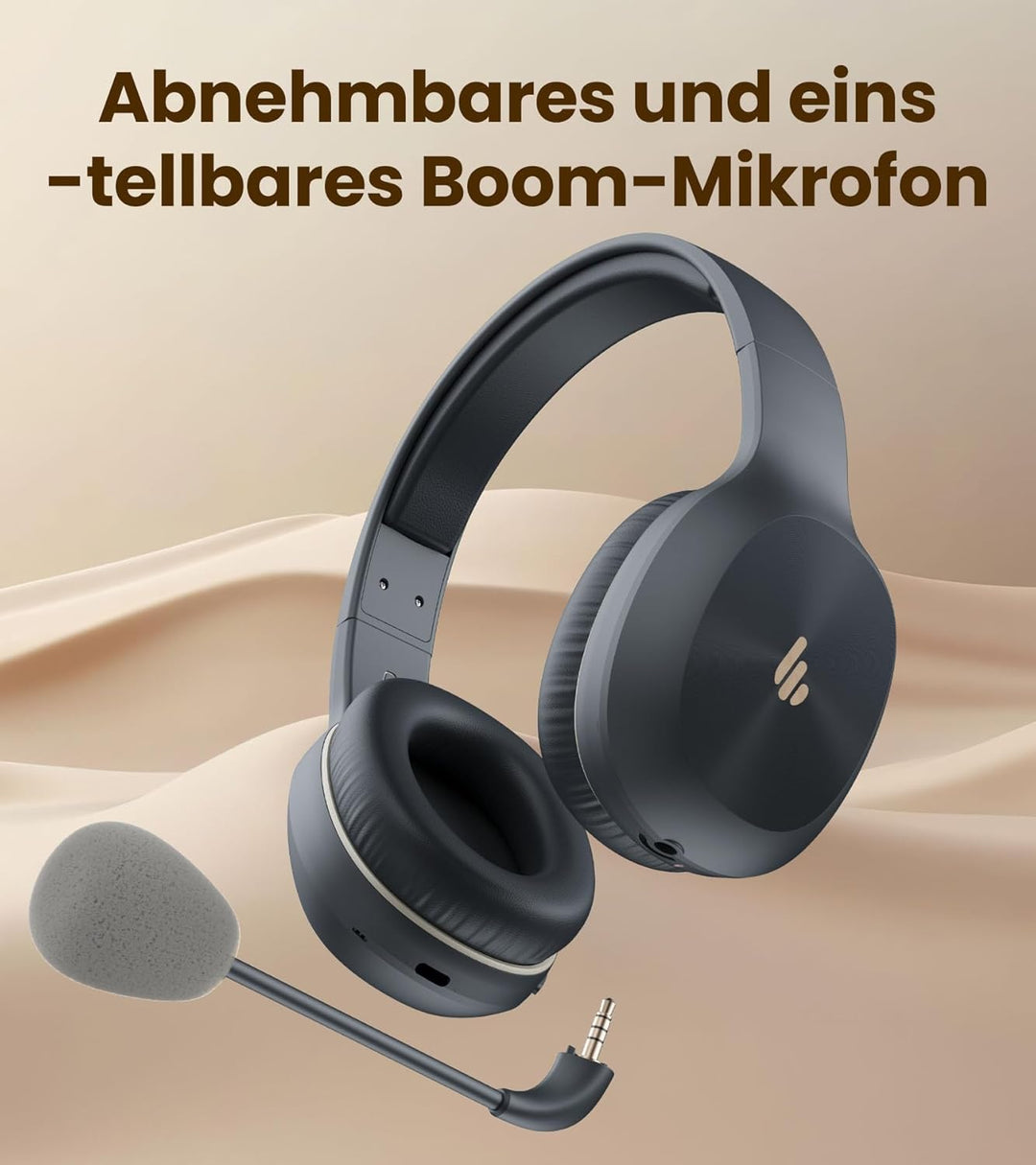 Edifier K750W Drahtloser Over-Ear-Kopfhörer mit abnehmbarem Bügelmikrofon, AI-Anrufgeräuschunterdrüc
