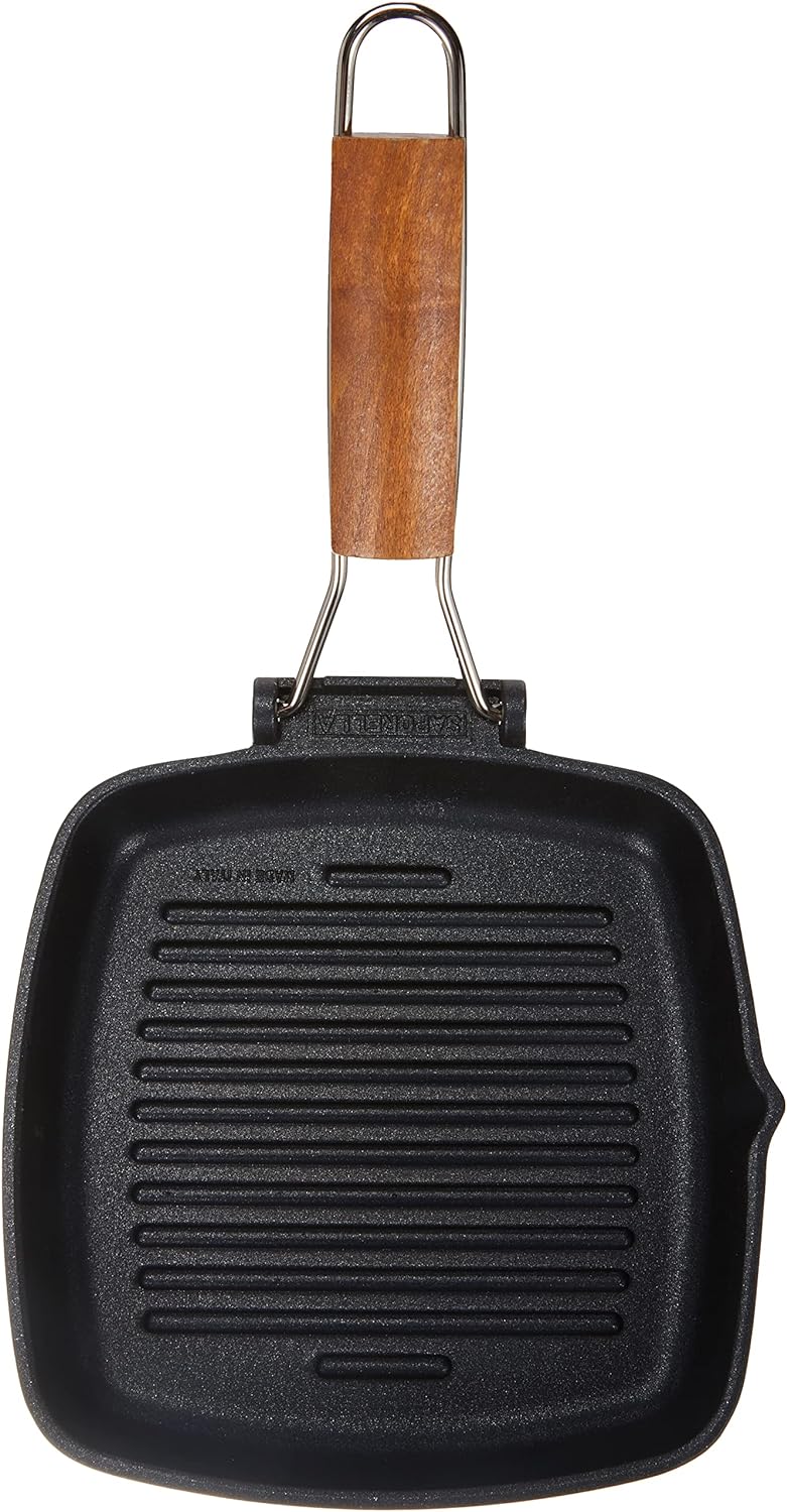 Bormioli Rocco Grillpfanne cm.20 x 20 Grillrost Risoli, aluguss, Bunt