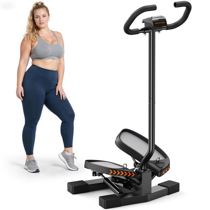 Sportsroyals Exercise Stair Stepper für Zuhause – Up-Down Swing Stepper mit Power Ropes for Bein/Arm