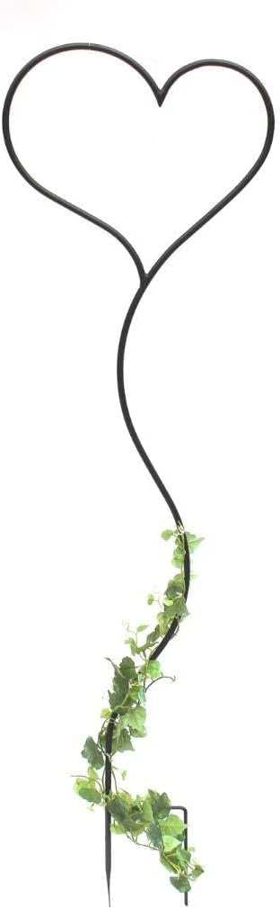 DanDiBo Rankhilfe Herz Kletterhilfe aus Metall 147 cm Bodenstecker Stecker Rankgitter