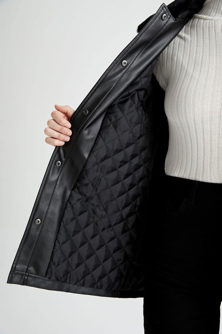 DeFacto Damen Jacket XS Schwarz, XS Schwarz