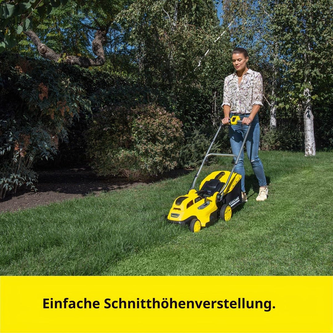 Kärcher 18 V Akku-Rasenmäher LMO 18-36, Schnittbreite: 36 cm, verstellbare Schnitthöhe: 30-70 mm, Mu