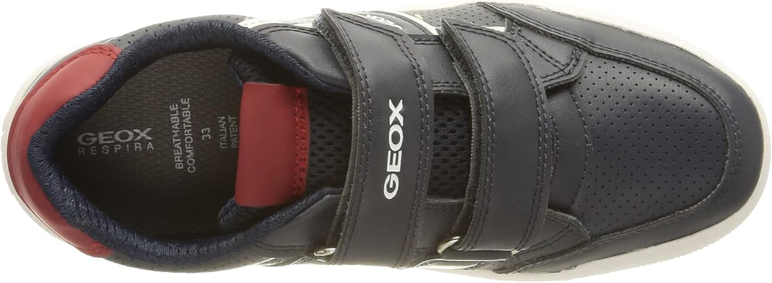 Geox Jungen J Arzach Boy A Sneakers 29 EU Navy Red Light, 29 EU Navy Red Light
