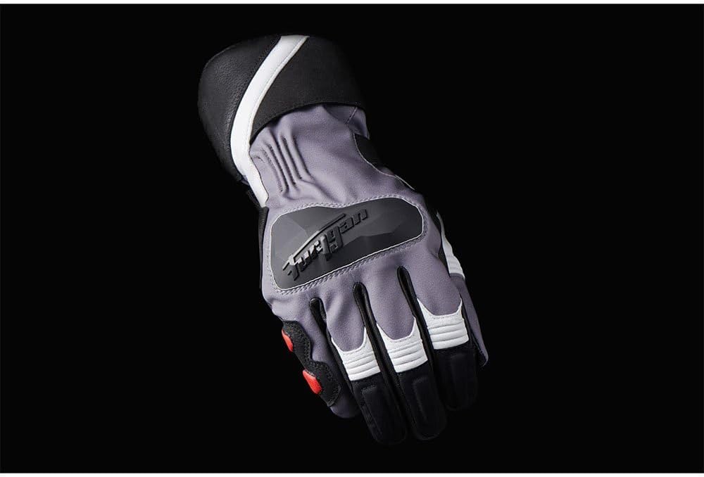 Furygan FLEGERE Waterproof MOTORRADHANDSCHUHE Adventure,Touring,Urbain, Anthracite-Pearl-Red