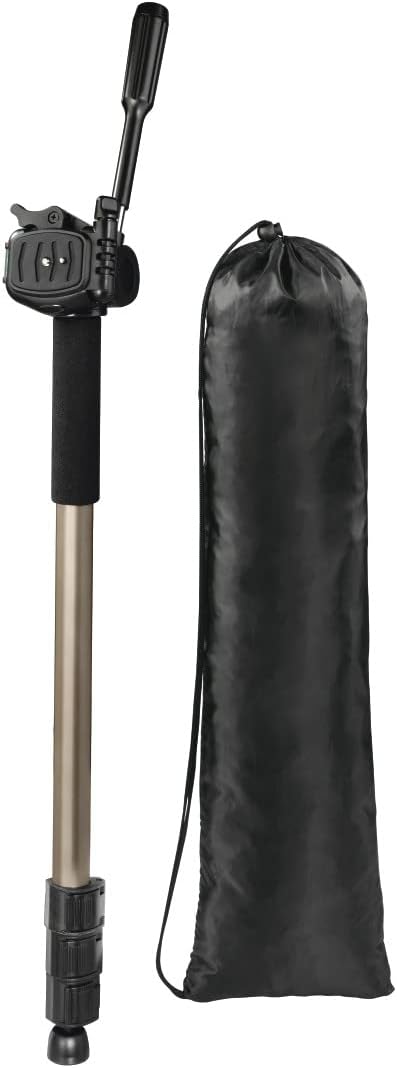 Hama Leichtes Einsteiger-Einbeinstativ mit 3-Wege-Kopf, Star 78 Mono 176 -3D, Beige 61 - 176 cm Sing