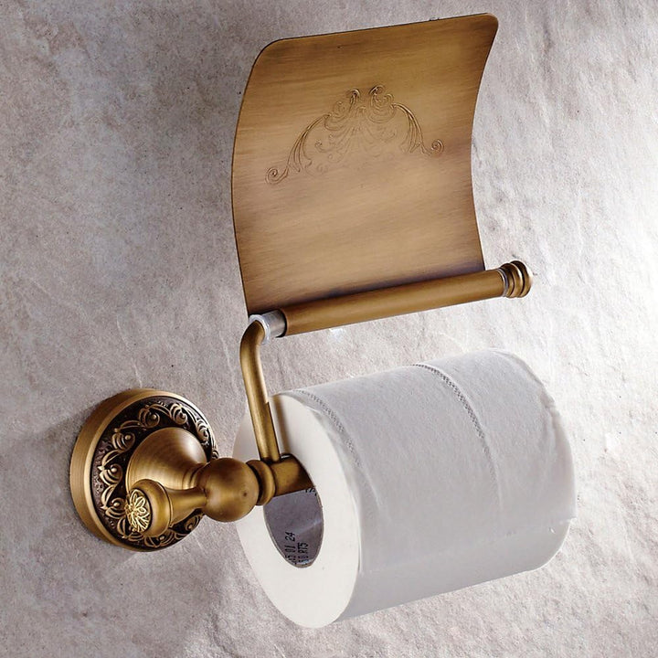 Weare Home Toilettenpapierhalter Antike,Retro Bad Klorollenhalter ,Vintage Solide Kupfer Tissue Halt