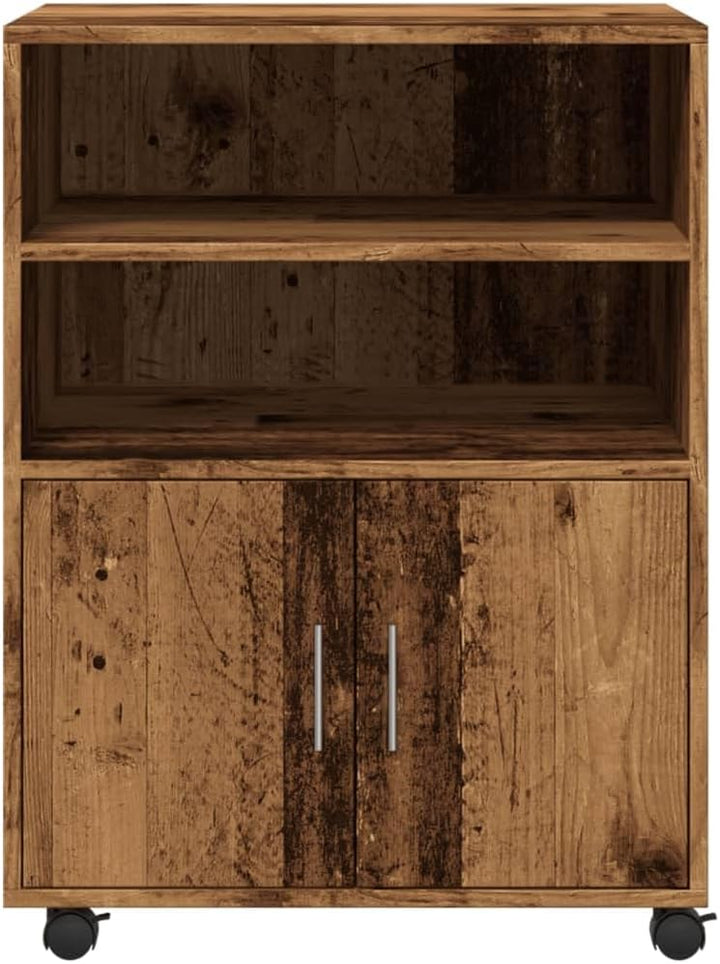 vidaXL Rollschrank Altholz-Optik 60x48x81 cm Holzwerkstoff, Altholz