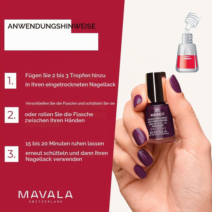 Mavala Nagellack Verdünner, für die richtige Konsistenz der Nagellack, 10 ml