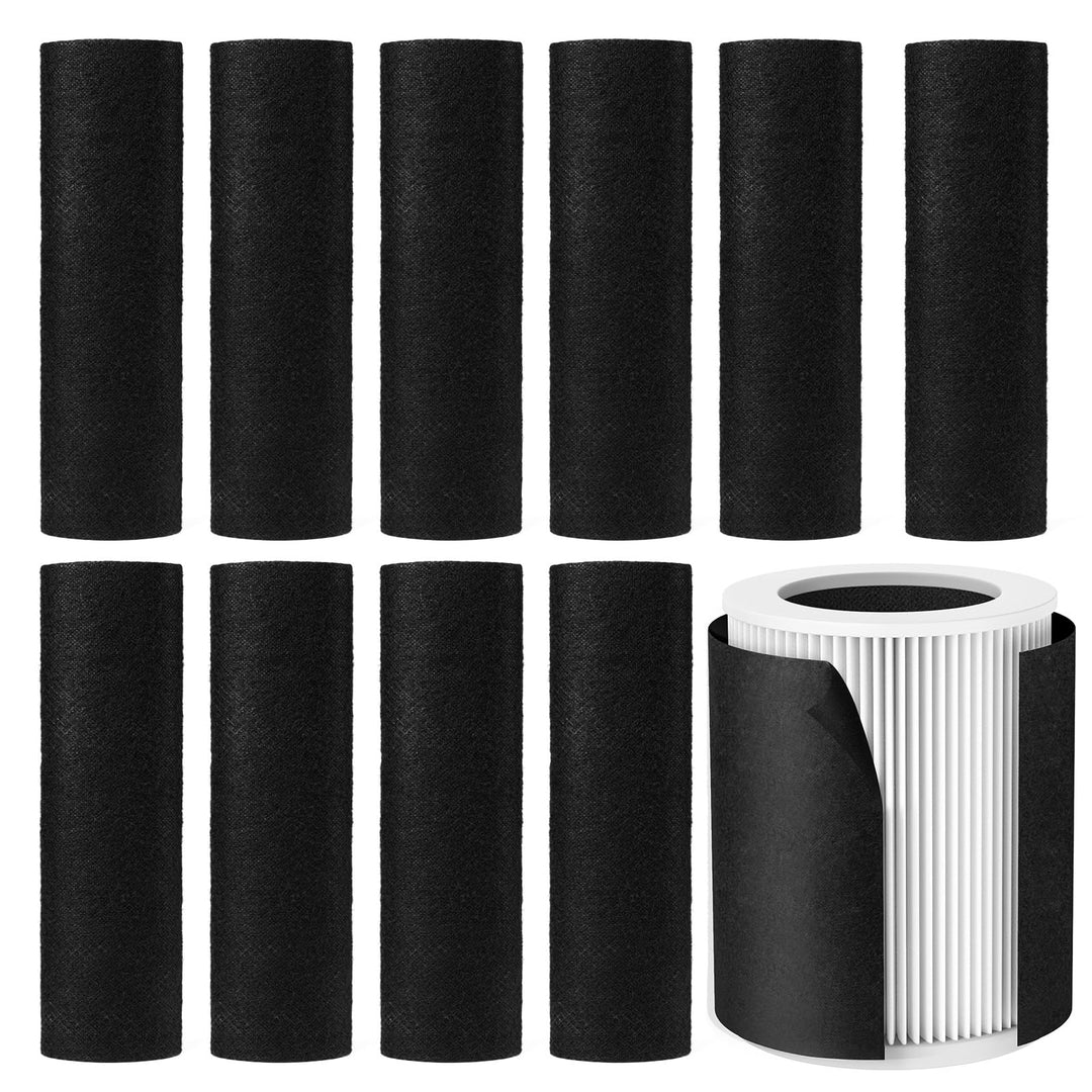 Vorfilter-Pads für Luftreiniger Modell P2, 10 Stück - Kunststoffgitter + schwarzes PP-Vlies, Vorfilt