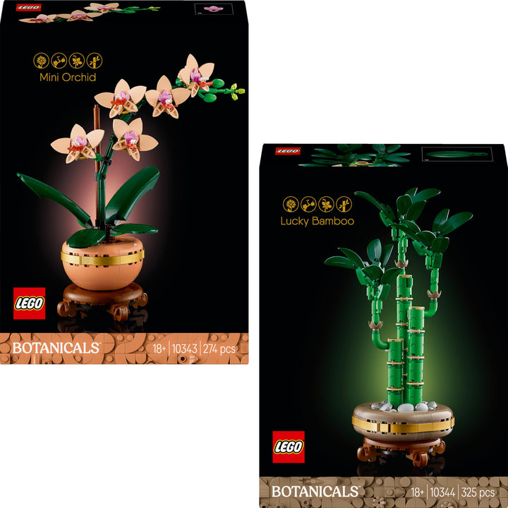 Lego Bambus & Mini Orchidee (10343, 10344), Lego Blumen Neuheiten Kombi – Zwei Lego Icons Blumen als