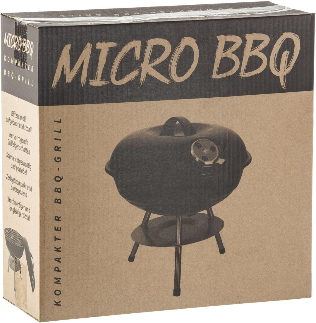 Micro BBQ Campinggrill Kugelgrill Mini Grill; Kompakter Reise Holzkohle-Grill Tischgrill Edelstahl e
