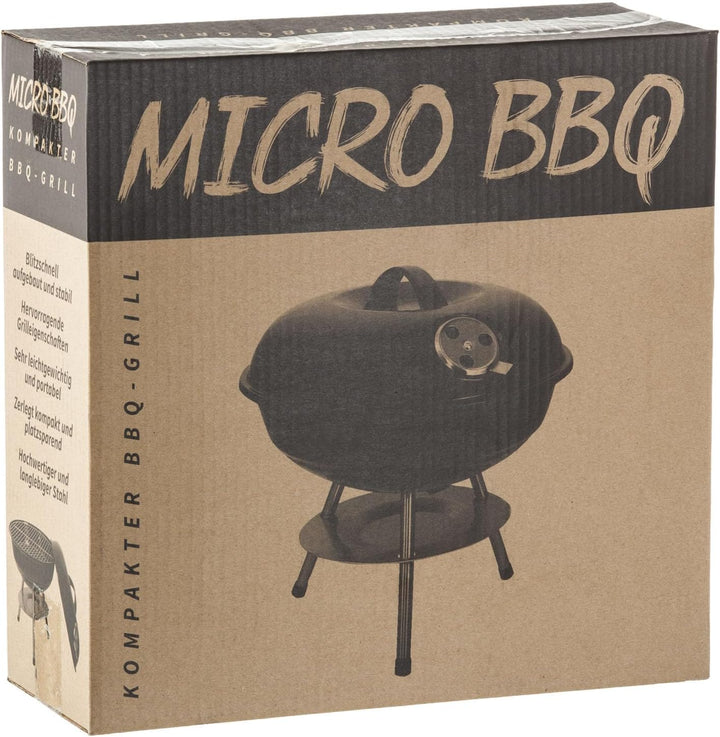 Micro BBQ Campinggrill Kugelgrill Mini Grill; Kompakter Reise Holzkohle-Grill Tischgrill Edelstahl e