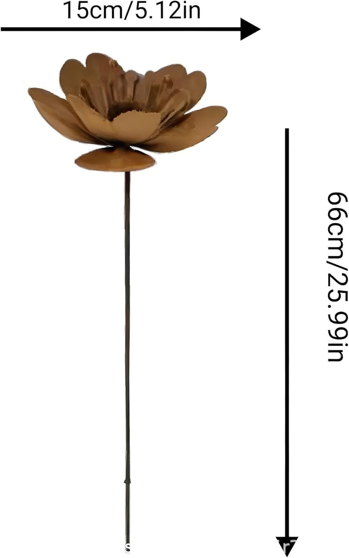 Gartendeko Set Rost Deko für Rostige Gartendeko Cortenstahl Gartenstecker rost Metall Blume Mohn Ran