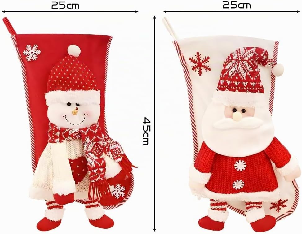 2 Gross Weihnachtsstrumpf, Weihnachtsstrümpfe Personalisiert, Weihnachtssocken Premium, Nikolausstru