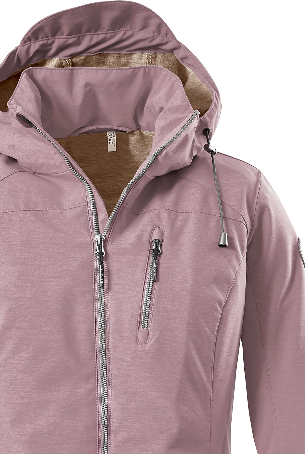 G.I.G.A. DX Damen Solena Casual Softshelljacke Mit Abzippbarer Kapuze 38 malve, 38 malve