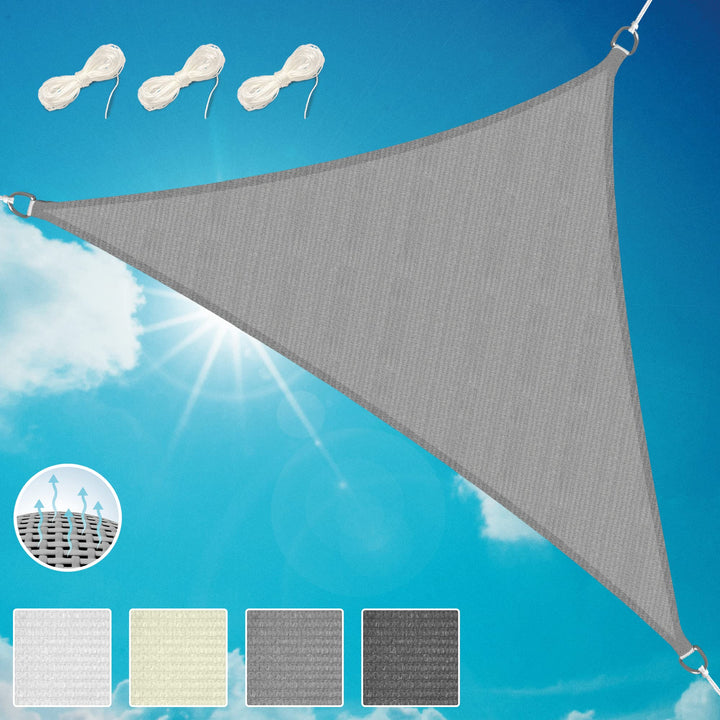Sol Royal Sonnensegel dreieckig 6x4,2x4,2m Wasserdurchlässig HDPE Atmungsaktiver Balkon Terrasse Seg