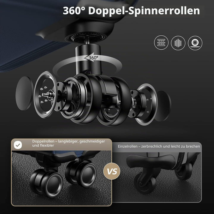 SHOWKOO Kofferset 3 Teilig Stoffkoffer Weichschale Erweiterbar Reisekoffer Leicht Haltbar Trolley Ha