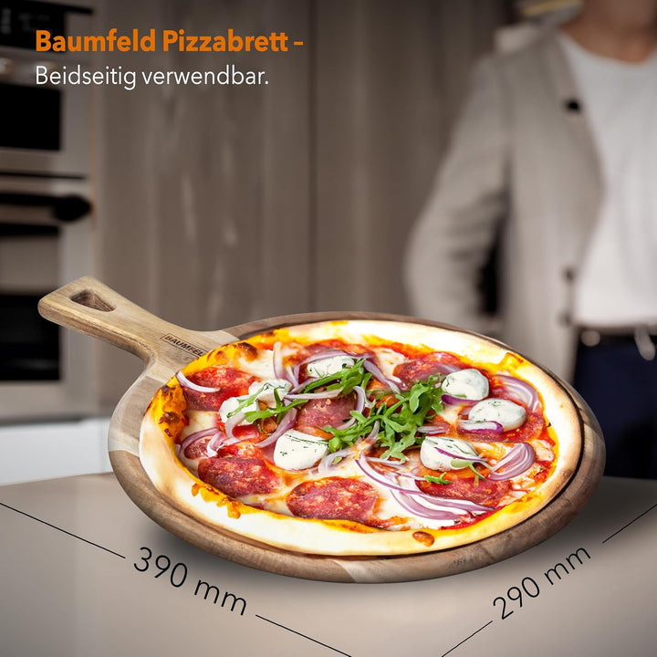 Pizzabrett rund aus Akazienholz – Stil und Funktionalität für deine Küche