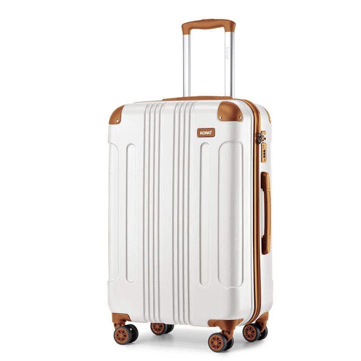 KONO 65cm Koffer Mittelgross Hartschale Trolley Rollkoffer Reisekoffer mit 4 Rollen 65x42x26cm (Koff