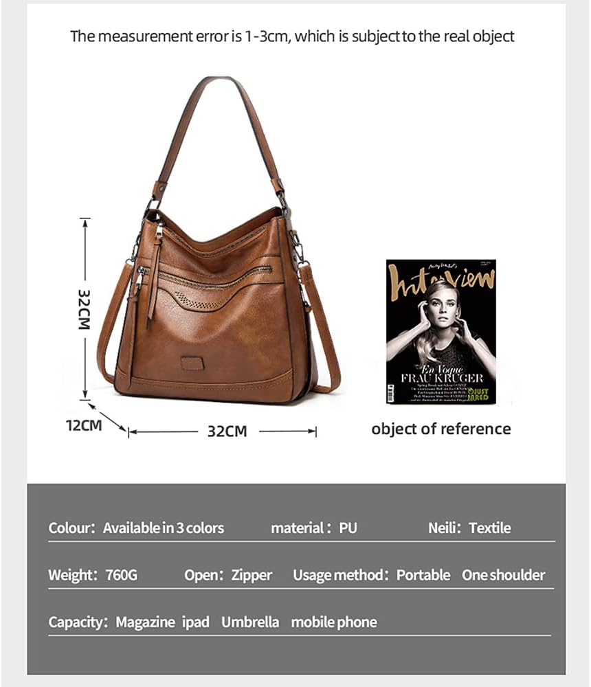 Sacmill Damen Handtasche PU Leder Umhängetasche Shopper Top-Griff Tragetaschen Elegant Schultertasch