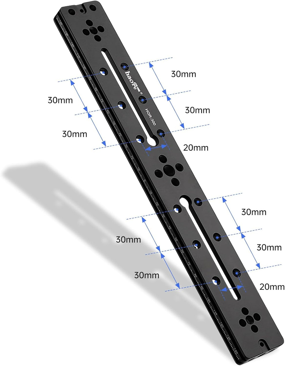 Haoge HQR-300 300 mm Mehrzweck-Schnellwechselplatte für Kamerastativ, Kugelkopf, Klemme für Arca Swi