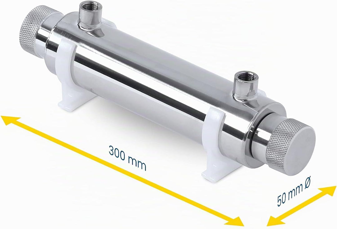 UV Anlage Wasserfilter Desinfektionsanlage mit UV Lampe 6 watt, Durchfluss 2l/min für Mikrofilteranl