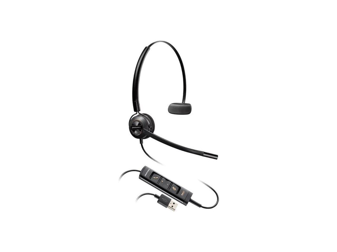 Poly – EncorePro 545-USB-Headset mit USB-A und USB-C (Plantronics) – Akustischer Gehörschutz – Taste