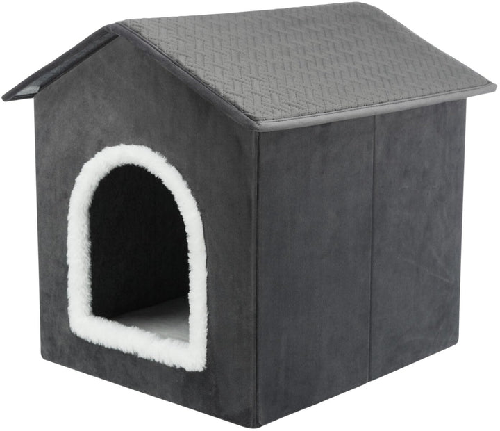 TRIXIE Höhle Livia - dunkelgrau/weiss 38 × 41 × 44 cm, dunkelgrau/weiss 38 × 41 × 44 cm