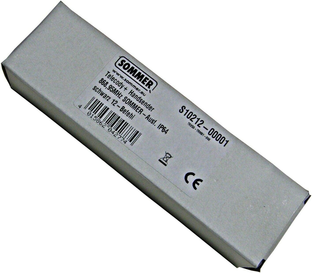 SOMMER Telecody+ Handsender 868,95 MHz 12-Befehl für SOMMER Torantriebe, S10212-00001, ‎Schwarz/Silb