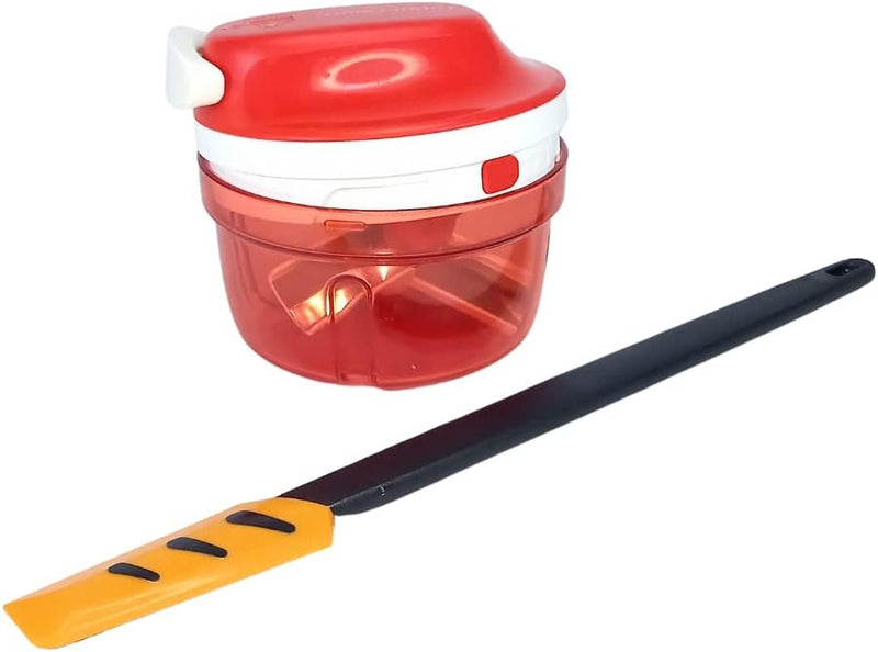 TUPPERWARE Chef Turbo-Chef rot + kleiner Top-Schaber Speedy Boy schwarz-orange P 23736