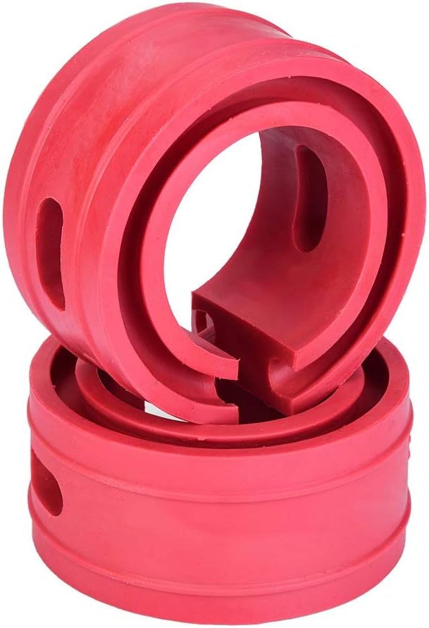 Automotive Spring Buffer Kleber, 2PCS Red Car Shock Absorber Buffer Spring Bumper Cushion Typ D für