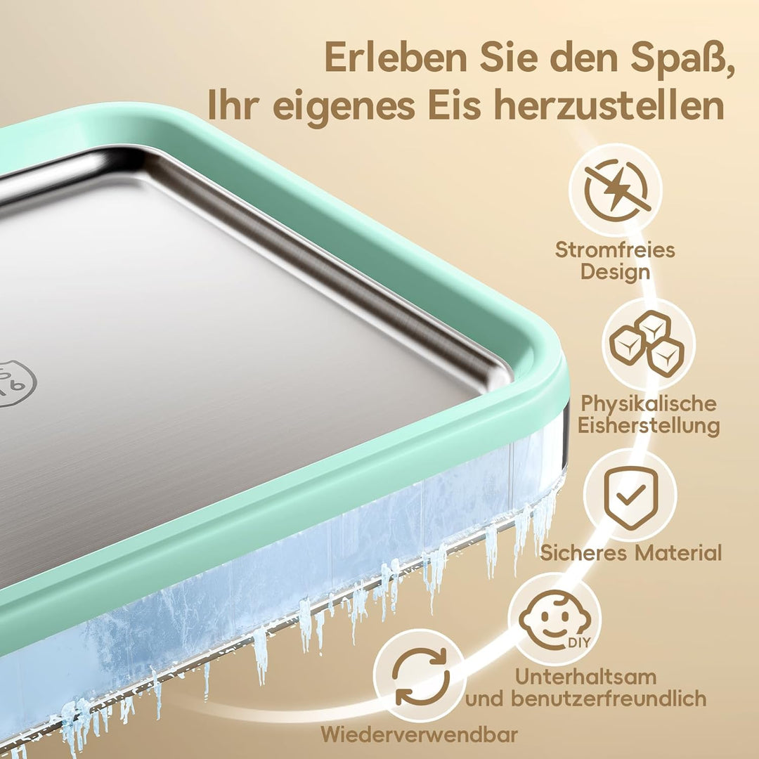 Eisplatte Eis Rolls, SUS316 Lebensmittelqualität, Ice Rolls Maschine Inklusive Deckel & 2 Spatel, DI